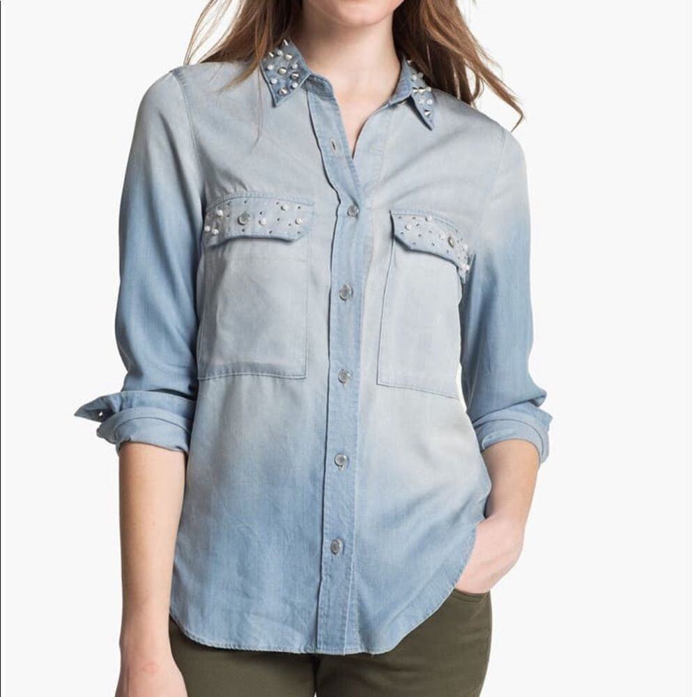 Kut From the Kloth 100% Tencel w/ Spikes & Pearls Sz Medium